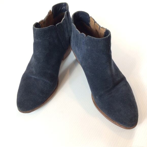JOIE Blue Suede "Barlow" Ankle Bootie size 37 / US 6.5 - Picture 1 of 9